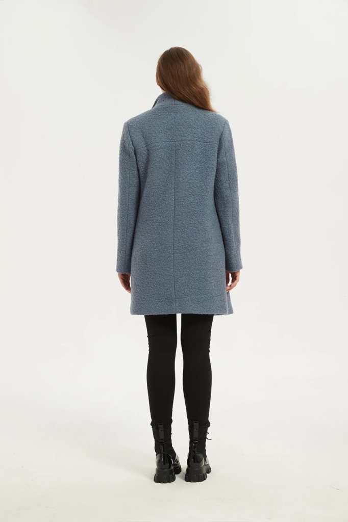 Modern Simplicity: IKAZZ Women’s Asymmetrical Mid-Length Wool Coat & Jacket